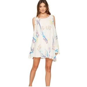 Free People Floral Print Dress - White and Blue